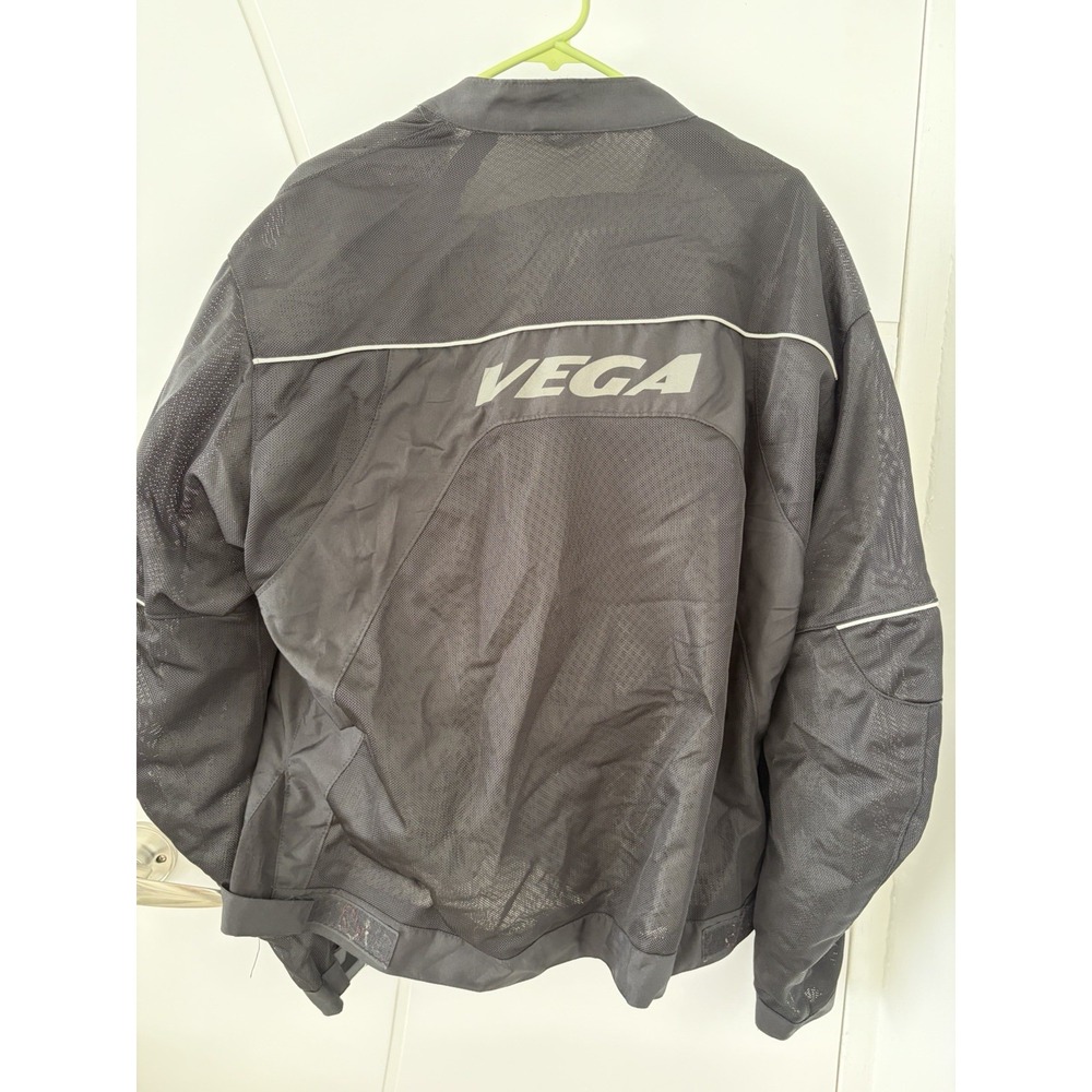 MEN'S VEGA TECH GEAR MESH MOTORCYCLE JACKET W/ PADDING SIZE XL Black - Picture 10 of 11